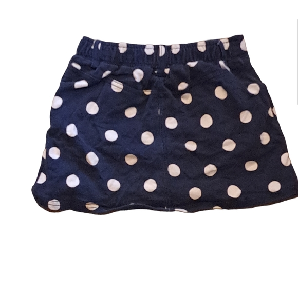 Crazy 8 navy blue and white polka-dot skirt with shorts underneath girls 7/8 - Picture 2 of 4